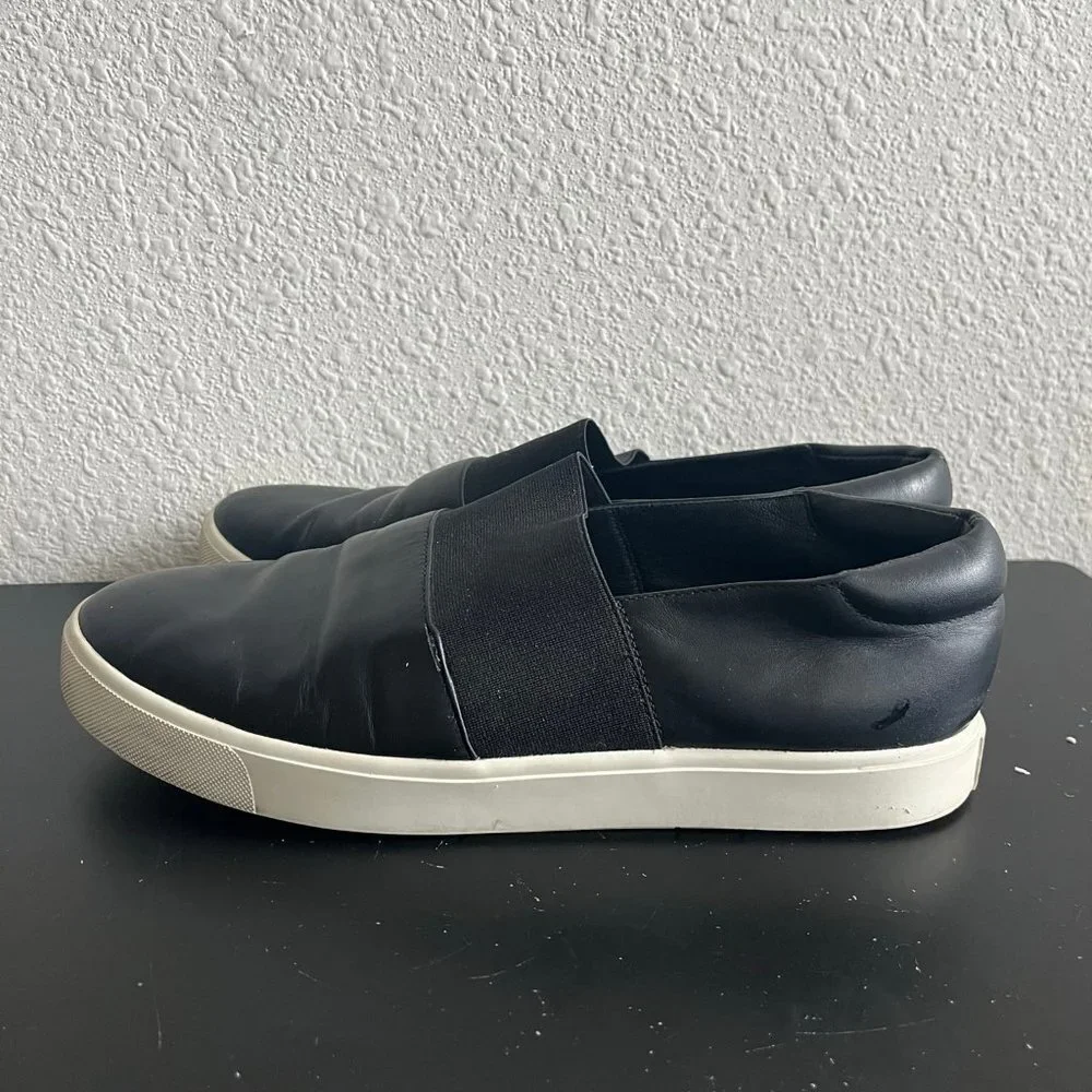 Vince Women's Fairfax Slip-On Black and White Sneakers Size 9.5